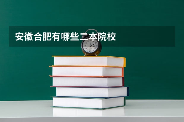 安徽合肥有哪些二本院校