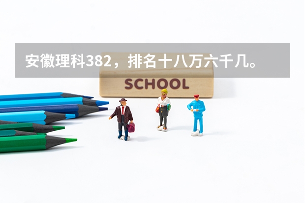 安徽理科382，排名十八万六千几。有什么大专推荐吗。