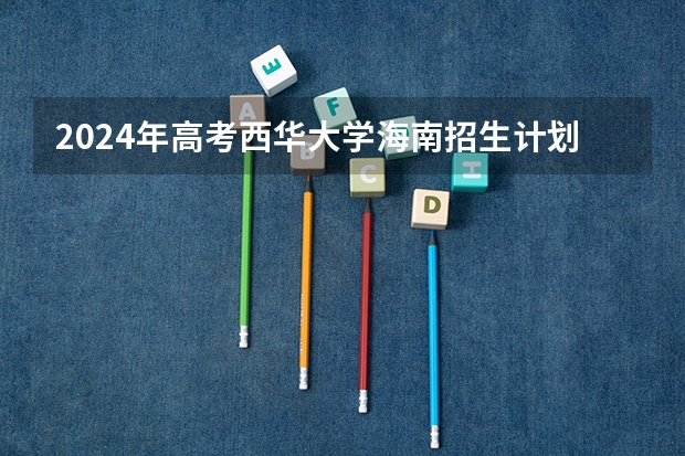 2024年高考西华大学海南招生计划 招生人数