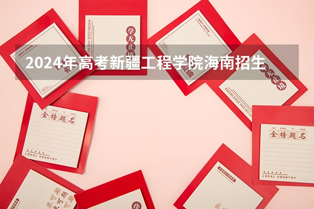 2024年高考新疆工程学院海南招生计划 招生人数