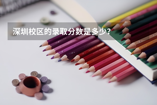 深圳校区的录取分数是多少？