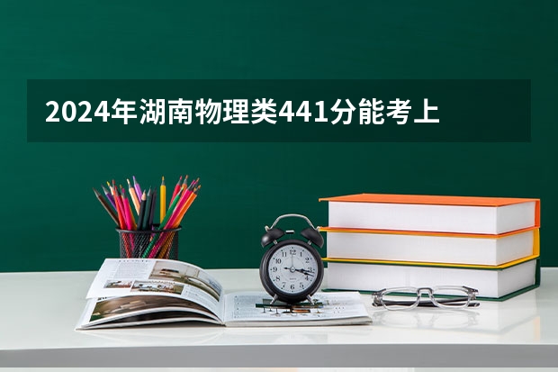 2024年湖南物理类441分能考上什么大学？