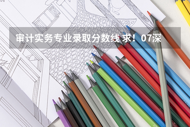 审计实务专业录取分数线 求!07深圳市内,深圳职业技术学院专业录取分数线!