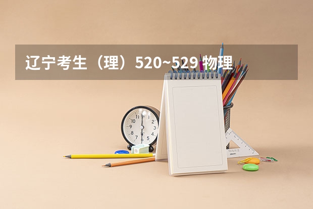 辽宁考生(理)520~529 物理相关的专业哪个大学好?个人喜欢新能源,材料也行,机械也不错。