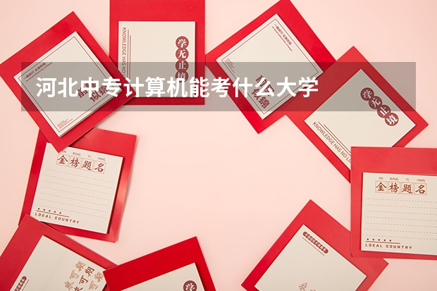 河北中专计算机能考什么大学