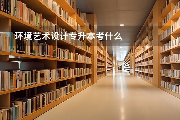 环境艺术设计专升本考什么