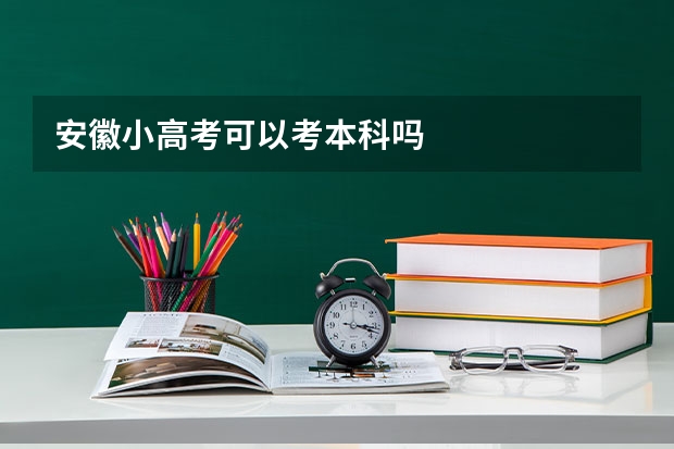 安徽小高考可以考本科吗