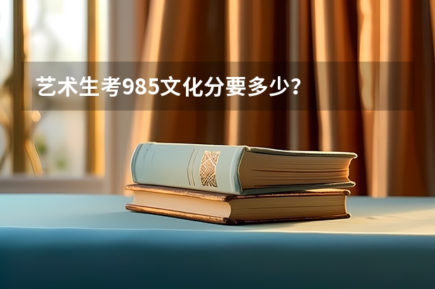 艺术生考985文化分要多少？
