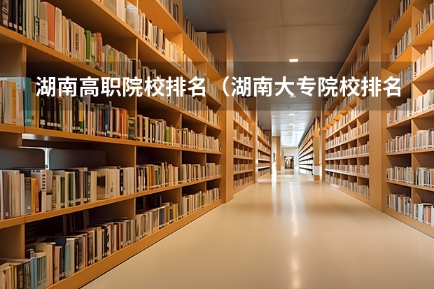 湖南高职院校排名（湖南大专院校排名）