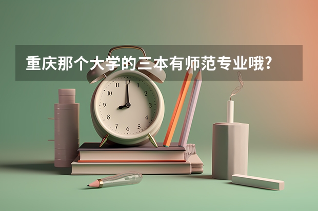 重庆那个大学的三本有师范专业哦? 急急急！【三本院校（独立学院）是否有师范类专业？】求明白人解答！