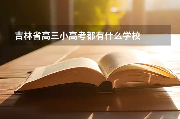 吉林省高三小高考都有什么学校