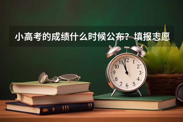 小高考的成绩什么时候公布？填报志愿采取什么方式？