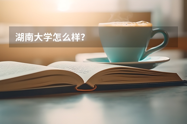 湖南大学怎么样？