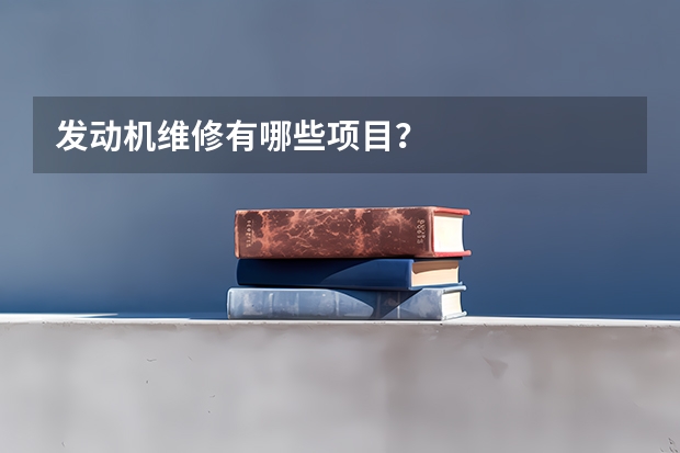 发动机维修有哪些项目？