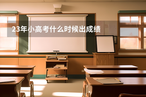 23年小高考什么时候出成绩