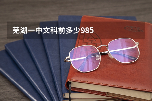 芜湖一中文科前多少985