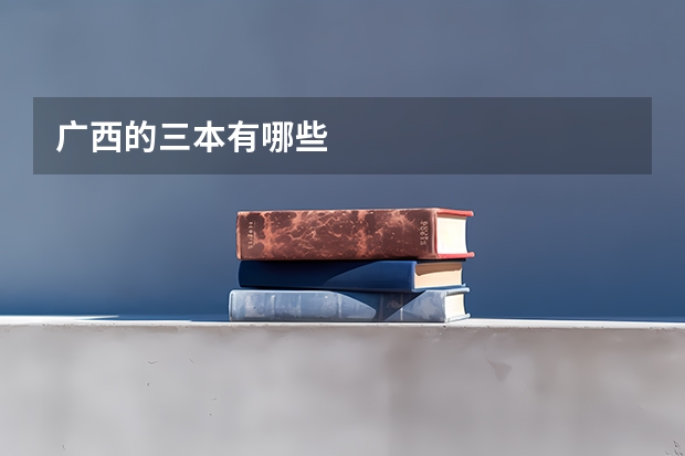 广西的三本有哪些