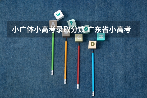 小广体小高考录取分数 广东省小高考录取时间