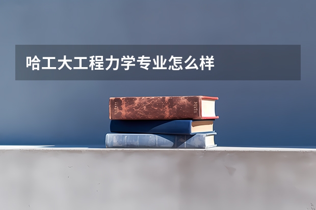 哈工大工程力学专业怎么样