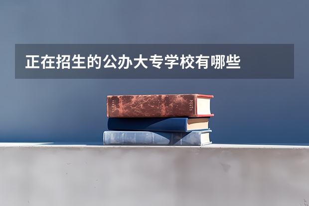 正在招生的公办大专学校有哪些