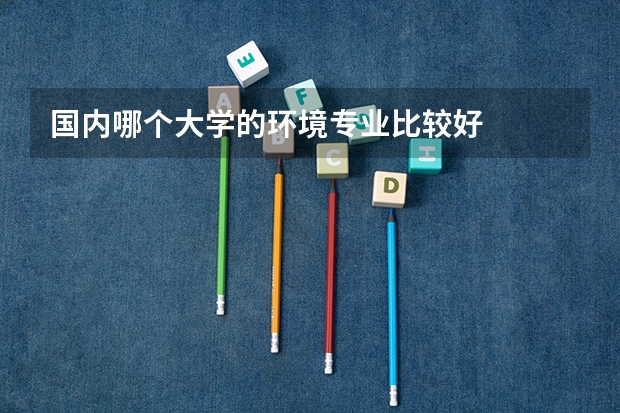国内哪个大学的环境专业比较好