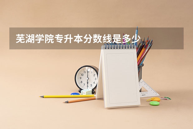 芜湖学院专升本分数线是多少