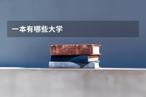 一本有哪些大学