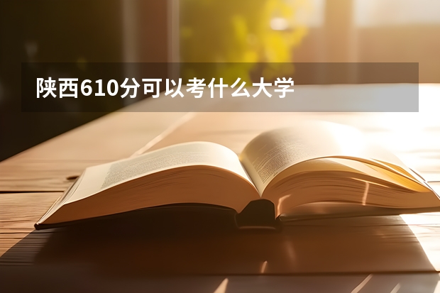 陕西610分可以考什么大学
