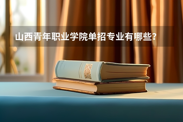 山西青年职业学院单招专业有哪些？