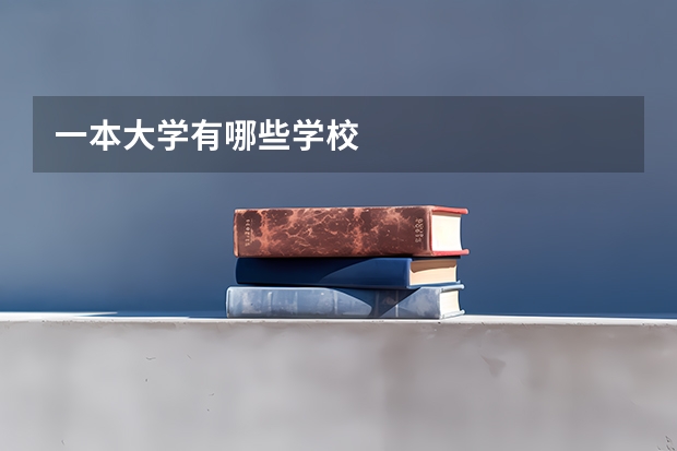 一本大学有哪些学校