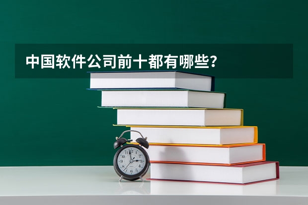 中国软件公司前十都有哪些？