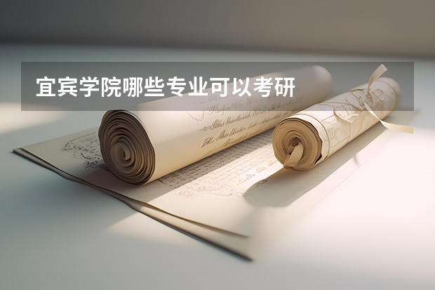 宜宾学院哪些专业可以考研
