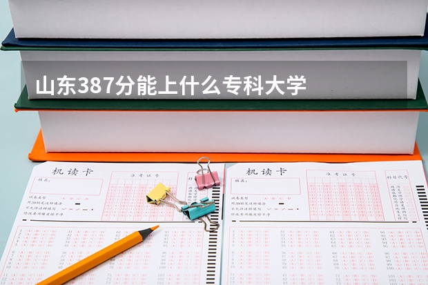 山东387分能上什么专科大学
