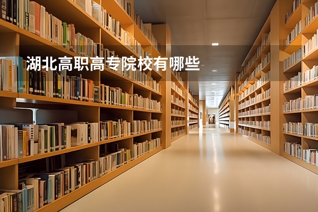 湖北高职高专院校有哪些