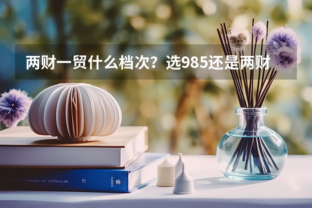 两财一贸什么档次？选985还是两财一贸？
