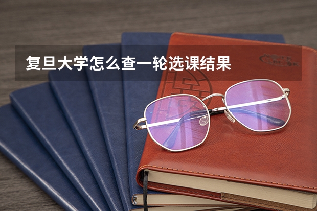 复旦大学怎么查一轮选课结果