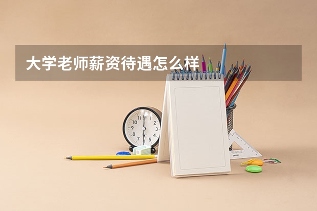 大学老师薪资待遇怎么样