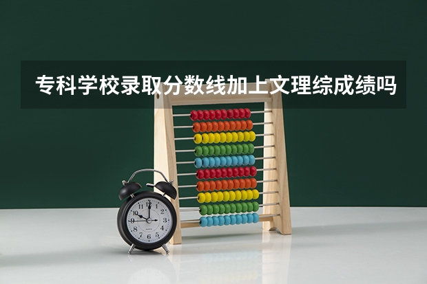 专科学校录取分数线加上文理综成绩吗