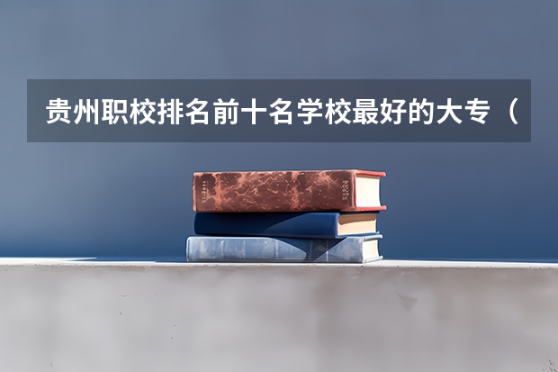 贵州职校排名前十名学校最好的大专（贵州前十的大专院校）