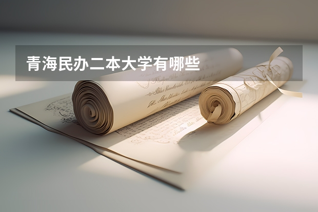 青海民办二本大学有哪些