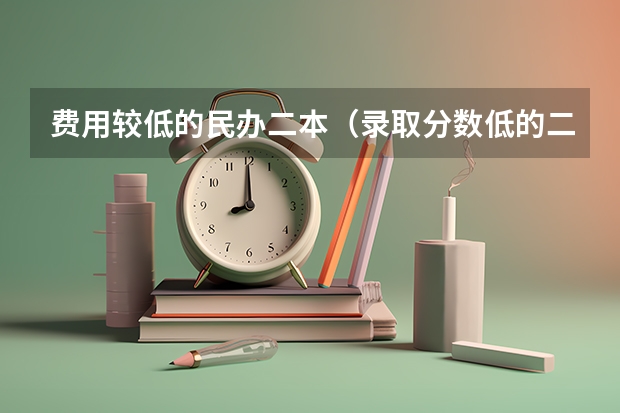费用较低的民办二本（录取分数低的二本学校）