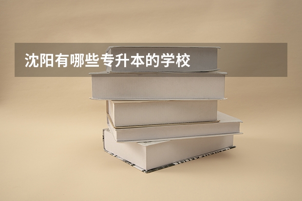 沈阳有哪些专升本的学校