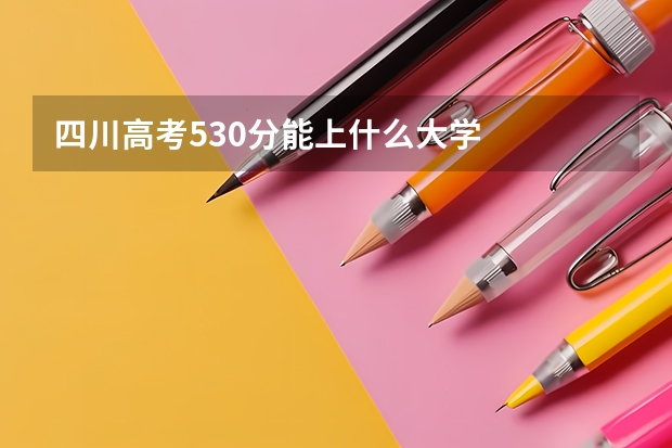 四川高考530分能上什么大学