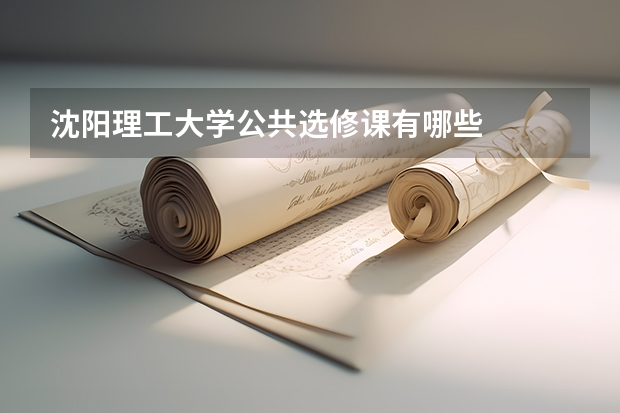 沈阳理工大学公共选修课有哪些