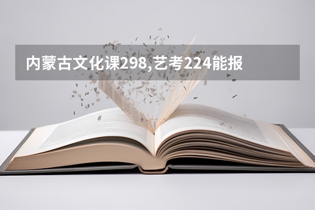 内蒙古文化课298,艺考224能报哪个学校