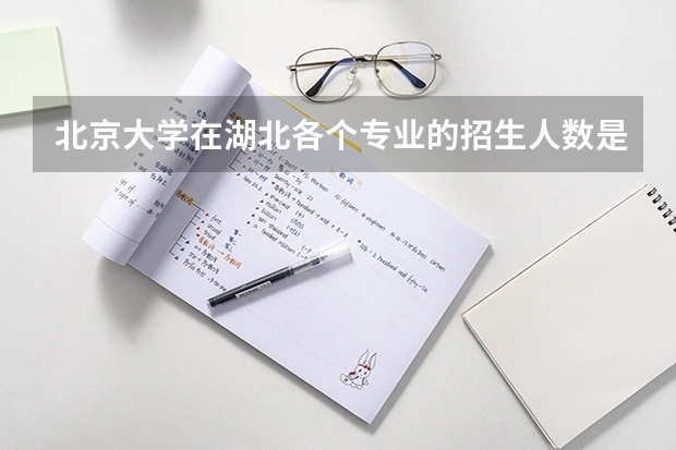 北京大学在湖北各个专业的招生人数是多少
